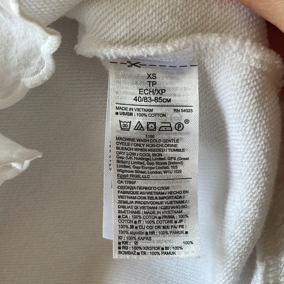 Banana Republic White Eyelet Sweatshirt - Size XS - Picture 5 of 5